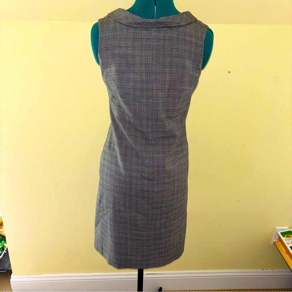Banana Republic Gray Sleeveless Sheath Dress with Collar